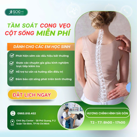Chương trình tầm soát cong vẹo cột sống miễn phí cho các bé